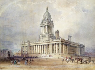 Leeds Belediye Binası için Tasarım by Cuthbert Brodrick