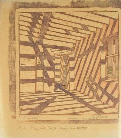 Karkas, c.1929 (linocut) by Cyril Edward Power