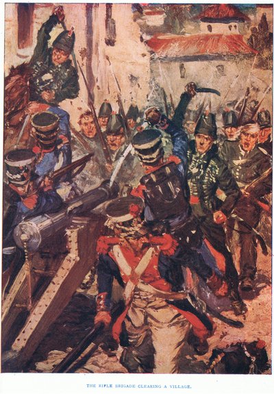 Tüfek Tugayı bir köyü temizliyor, 1915 by Cyrus Cuneo