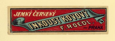 F Roedl yumuşak kırmızı metalik mürekkep, Prag by Czech School