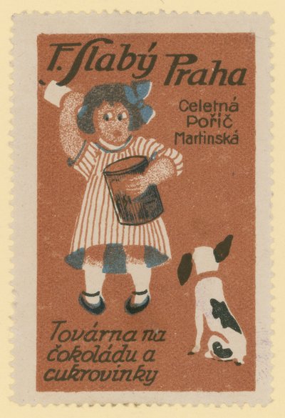 F Slaby çikolata ve şekerleme fabrikası, Prag by Czech School