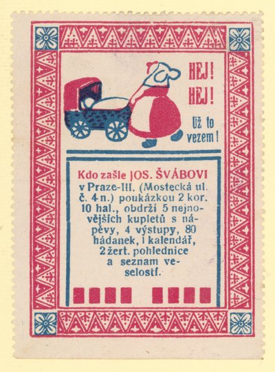 Çocuk arabası iten kadın by Czech School