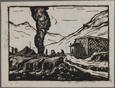 Çelik rafinerisi, c.1945 (tahta baskı) by Dah Ma