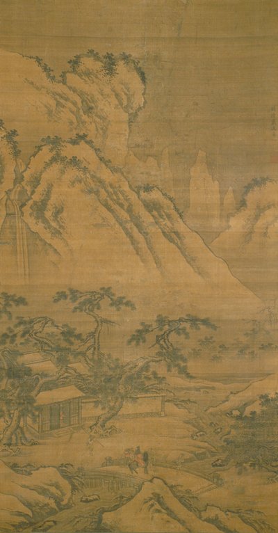 Yuan An Uyur Karda (ipek üzerine mürekkep ve açık renk) by Dai Jin