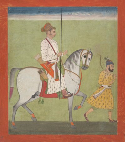 Atlı Jhujhar Singh, yak. 1720-30. by Dalchand