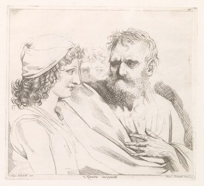 Delici gözlü yaşlı bir adam ve genç bir adam Figura incognita (nesne üzerindeki başlık) by Damiano Pernati