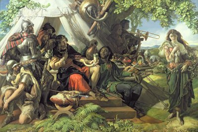Kral Cophetua ve Dilenci Hizmetçi by Daniel Maclise