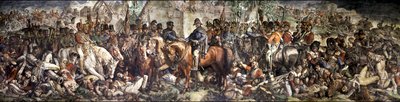 Waterloo savaşından sonra Wellington ve Blucher'ın buluşması by Daniel (1806-70) Maclise