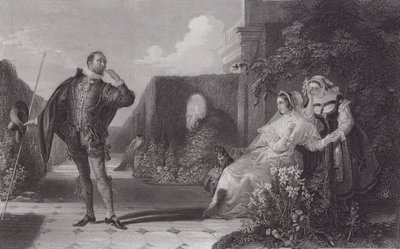 Malvolio, On İkinci Gece (gravür) by Daniel (after) Maclise