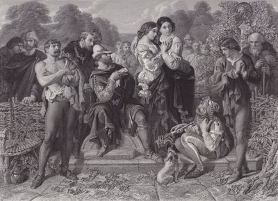 Orlando ve Güreşçi, "Beğendiğiniz Gibi" (gravür) by Daniel (after) Maclise