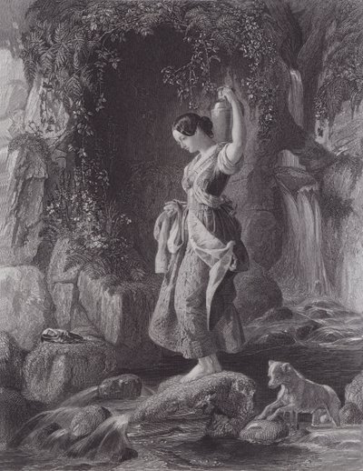 Şelalenin Perisi (gravür) by Daniel (after) Maclise