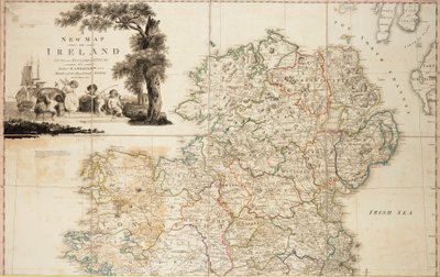 Yeni bir İrlanda sivil ve dini haritası by Daniel Augustus Beaufort
