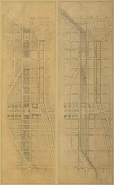 Levha 79 2 Chicago Planından Çizimler, 1909: Önerilen Yer ve Yerleşim Düzeni... by Daniel Burnham
