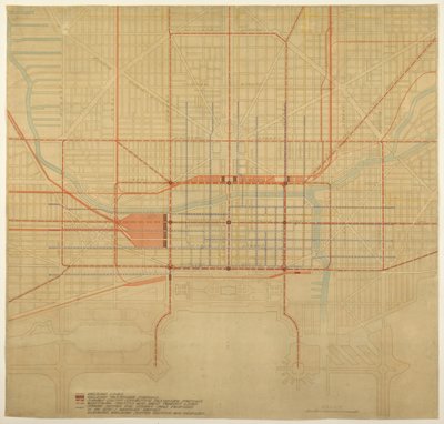 Chicago Planı, 1909: Chicago'dan Levha 80. Şehir Merkezi Şeması, Önerilen... by Daniel Burnham