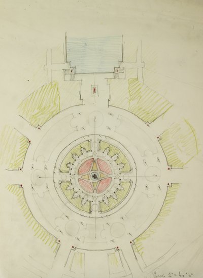 Potomac Round Point, Washington D.C., Plan Sketch, 1909. by Daniel Burnham