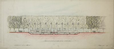 Potomac Round Point, Washington D.C., Section Sketch, 1909. by Daniel Burnham