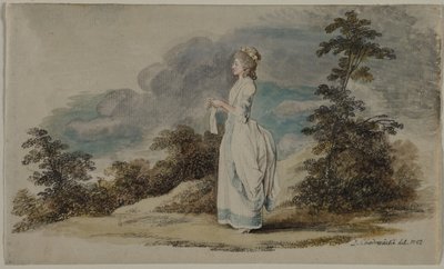 Susanne Sanatçının Yirmi Bir Yaşındaki Kızı, 1782. by Daniel Nikolaus Chodowiecki
