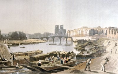 Notre Dame, Ile de la Cite, Ile Saint Louis ve Pont de la Tournelle by Daniel Havell