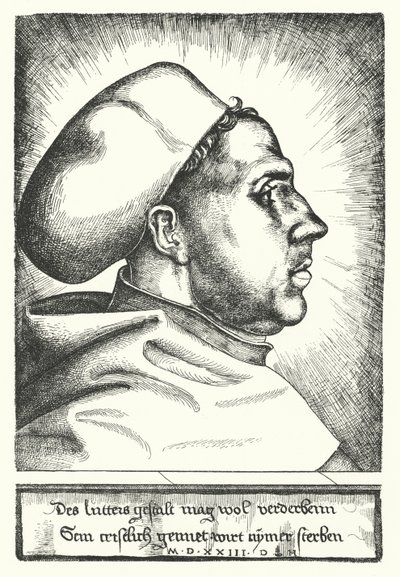 Martin Luther, Alman Protestan reformcu by Daniel Hopfer
