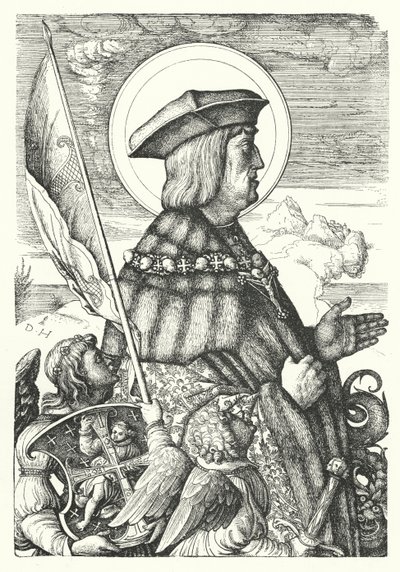 Maximilian I, Kutsal Roma İmparatoru, St George olarak by Daniel Hopfer
