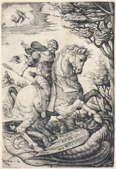 Ejderhayı Öldüren At Sırtında Aziz George by Daniel Hopfer