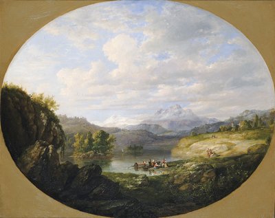 Bir İsviçre Gölü, 1849. by Daniel Huntington