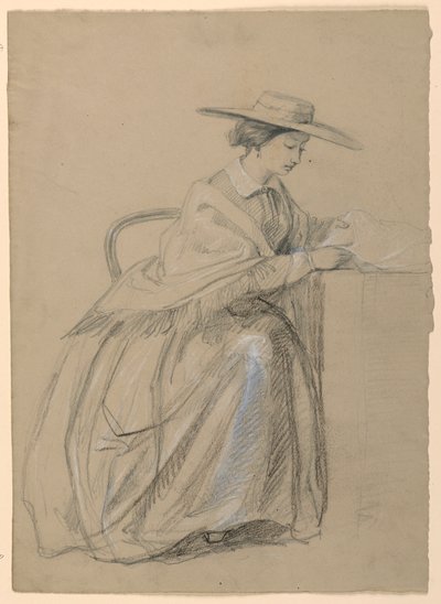 Çizim, Bayan Sheppard Gandy Oturuyor, 1859 by Daniel Huntington