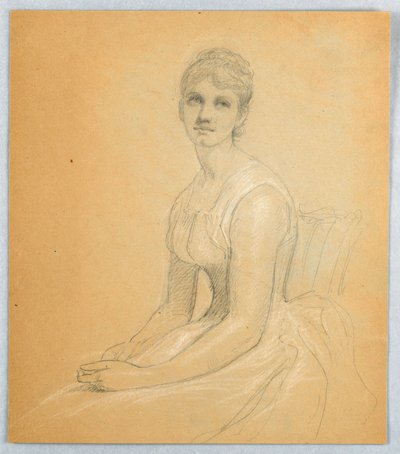 Çizim, Bir Kadın Portresi için Eskiz, 1881 by Daniel Huntington
