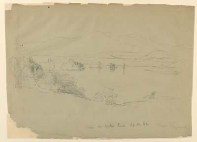 Manzara Kroki, Walker Pond, New Hampshire by Daniel Huntington