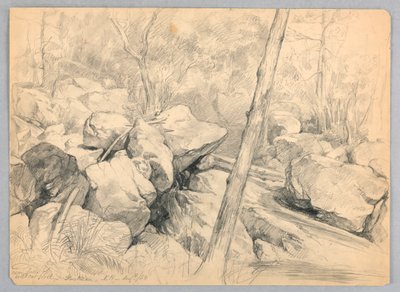 Wildcat Brook Şelaleleri Yakını, Jackson, New Hampshire by Daniel Huntington