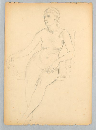 Helen Hamersley Portresi için Oturan Çıplak Çalışma by Daniel Huntington