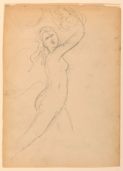 Bir Bacchante için Eskiz by Daniel Huntington