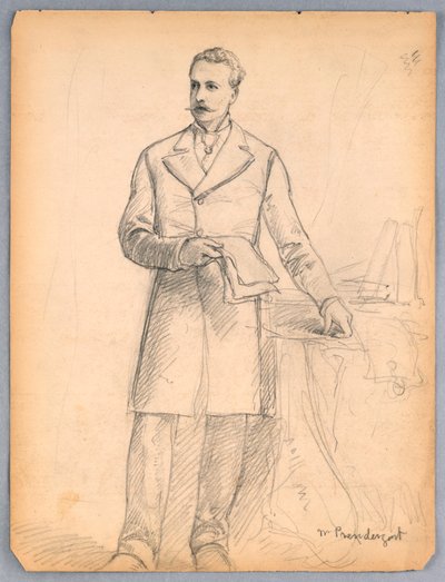 James Prendergast'ın Portresi için Çalışma by Daniel Huntington
