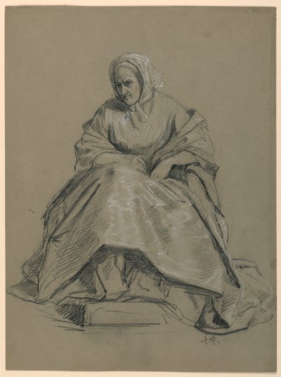 "Cumhuriyet Mahkemesi" için Oturan Bir Kadın Çalışması (Lady Washington