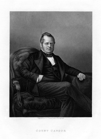 Kont Camillo Benso di Cavour, İtalyan politikacı, 19. yüzyıl by Daniel John Pound