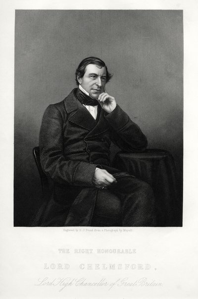 Frederic Thesiger, 1 Baron Chelmsford, İngiliz hukukçu ve politikacı, c1880. by Daniel John Pound