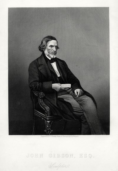 John Gibson, 1790-1866, İngiliz heykeltıraş, c1880. by Daniel John Pound