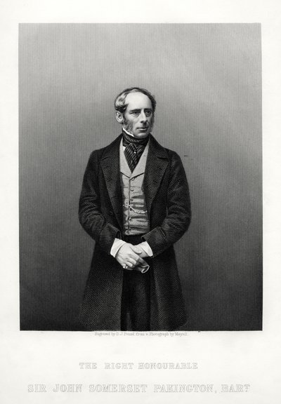 John Somerset Pakington, 1 Baron Hampton, İngiliz politikacı, c1880. by Daniel John Pound