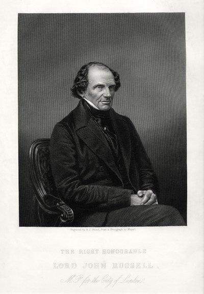 Çok Saygıdeğer John Russell, 1 Earl Russell, İngiliz Liberal devlet adamı, c1880 by Daniel John Pound