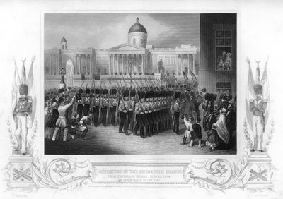 Grenadier Muhafızlarının ayrılışı, Trafalgar Meydanı, Londra, 1854 1857. by Daniel John Pound