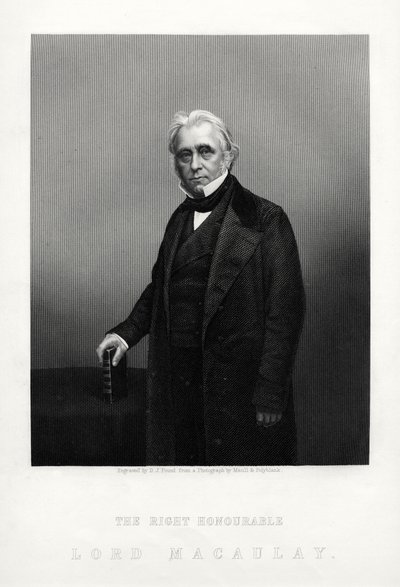 Thomas Babington Macaulay, İngiliz şair, tarihçi ve Whig politikacı, c1880. by Daniel John Pound