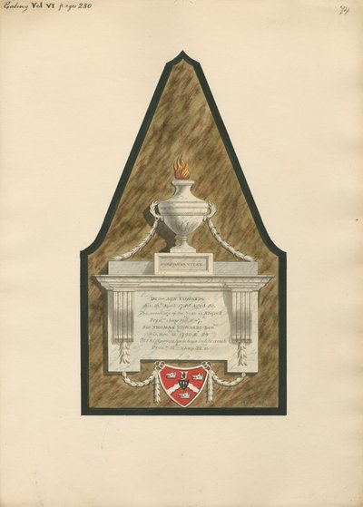Ealing Kilisesi'nden Dame Ann Edwards ve Sir Thomas Edwards Anıtı by Daniel Lysons