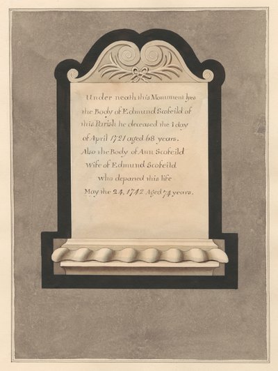Cowley Kilisesi'nden Edmund Scofield ve eşi Ann Anıtı by Daniel Lysons
