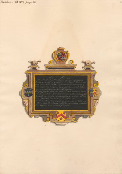 East Ham Kilisesi'nden Elizabeth Heigham Anıtı by Daniel Lysons