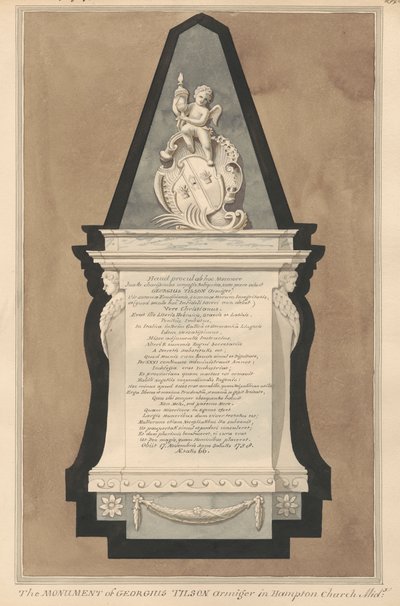 Hampton Kilisesi'nden George Tilson Anıtı by Daniel Lysons