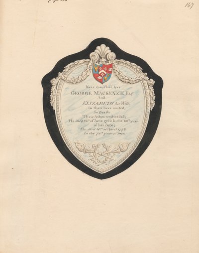 Kensngton Kilisesi'nden George ve Elizabeth MacKenzie Anıtı by Daniel Lysons