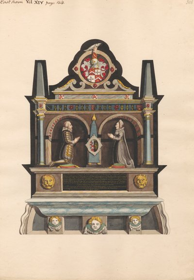 East Ham Kilisesi'nden Giles Breame Anıtı by Daniel Lysons