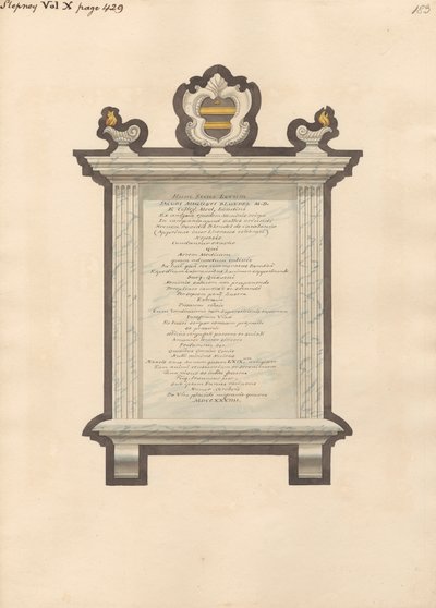 Stepney Kilisesi'nden Jacob Augustus Blondel Anıtı by Daniel Lysons