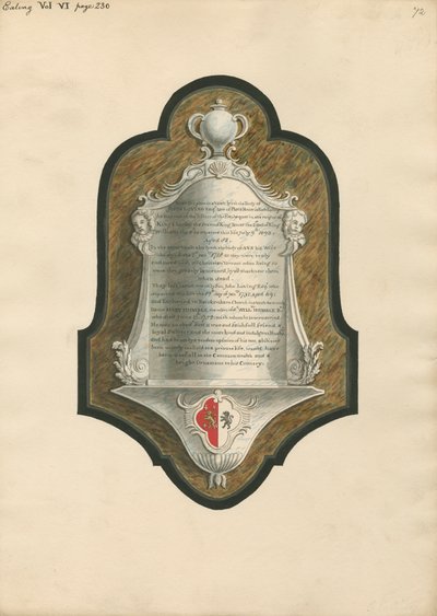 Ealing Kilisesi'nden John Loving ve Karısı Ann Anıtı by Daniel Lysons