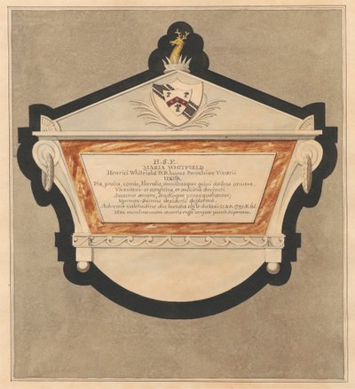 Bedfont Kilisesi'nden Maria Whitfield Anıtı by Daniel Lysons